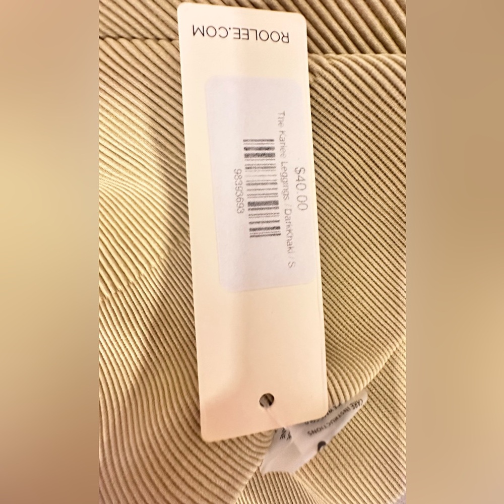 NWT Roolee Green Ribbed Leggings - Picture 2 of 3